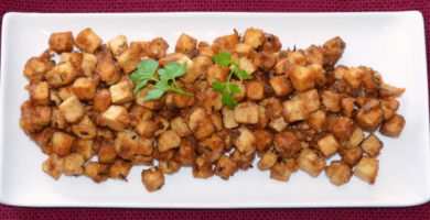 ricetta vegetariana di tofu con friggitrice ad aria calda