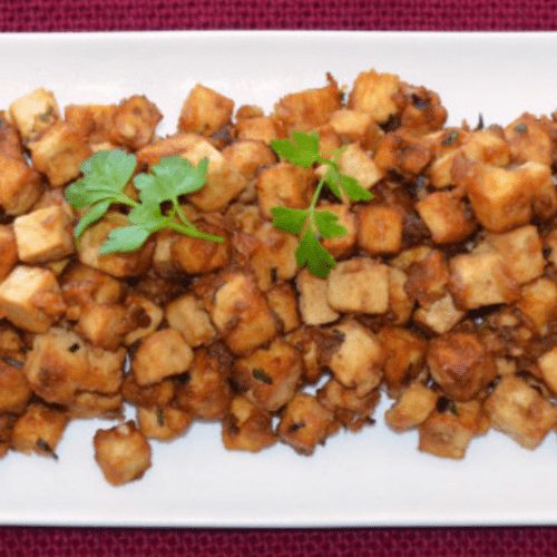 ricetta vegetariana di tofu con friggitrice ad aria calda